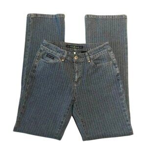 DKNY Women's size 4 Jeans Striped Mid-Rise Bootcut Vintage 90s Y2K